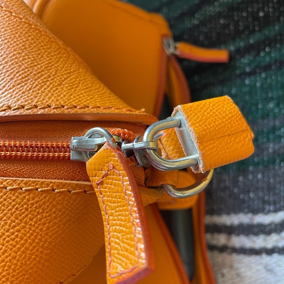T. Anthony Authentic Italian Leather Bright Orange Carryon - Orig. $2,000! - Picture 14 of 16
